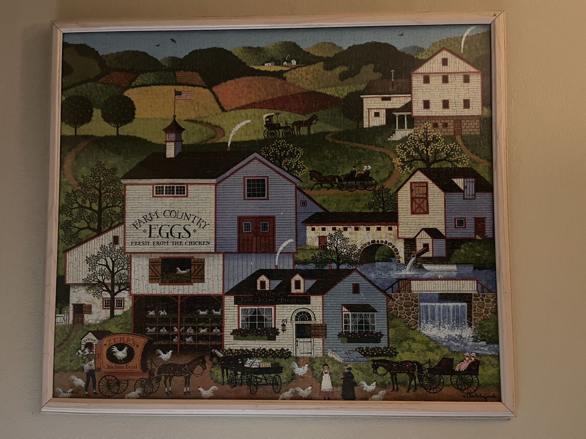 Framed 1000 piece puzzle by Charles Wysocki