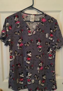 Mickey & Minnie Mouse Scrub Top