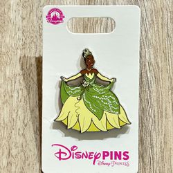 New Disney Pin Princess Frog Tiana Glittery Dress 2023 Disneyland 