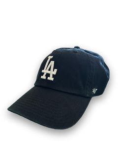 NWOT '47 Brand LA Dodgers Black Dad Hat Cap White Embroidered Logo