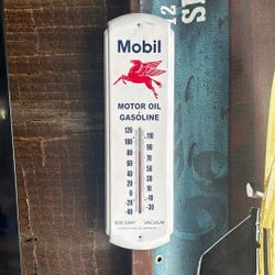 Mobil Oil Thermometer (5”x17”