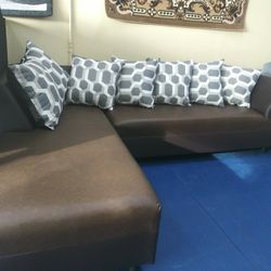Beautiful Brown Leather Sectional BLOWOUT SALE