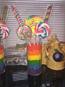 Rainbow center pieces