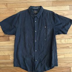 Mens Dress Shirt Large Button Up