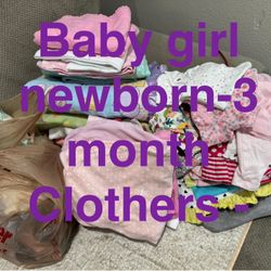 Baby Girl Newborn - 3 Months Clothers 