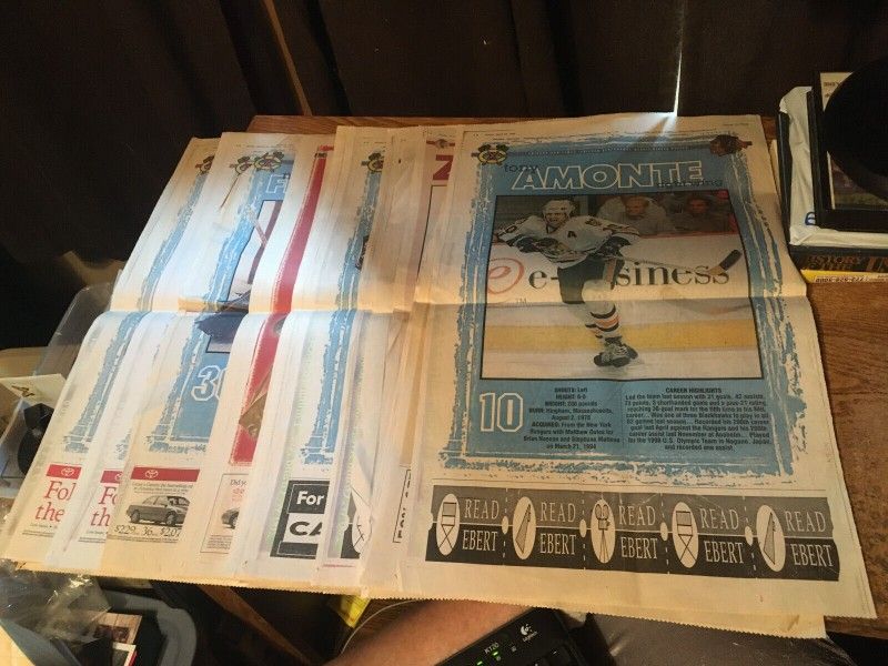 Lot Of 49 Chicago Sun-time Chicago Blackhawk Player Posters 98-00