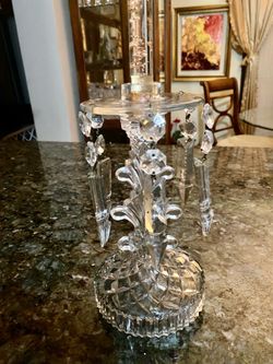 Vintage Crystal candlestick holder