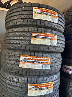 245 75 16 Arroyo Tires Con 50,000 millas de Garantía