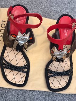 Louis Vuitton Monogram Wedge Sandals – Size EU 39 / US Women’s 8.5–9 – Includes Dust Bag