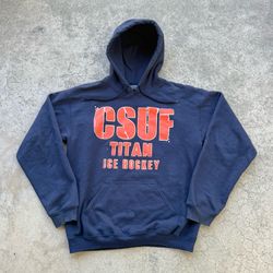 CAL STATE FULLERTON CSUF Titan Ice Hockey Hoodie Navy Size M