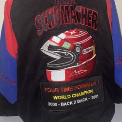 Michael Schumacher Vintage Suede Racing  Jacket Size XXL 