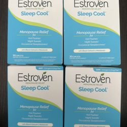 Estroven Sleep Cool for Menopause Relief, 30 Ct, Sleep Support Supplement With Clinically Proven Ingredients to Relieve Menopause Symptoms plus Night 