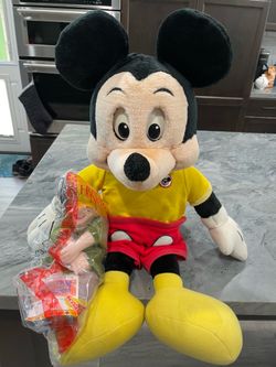 Vintage Mickey Mouse Talking Plush with Cassette + Bonus Disney Toy
