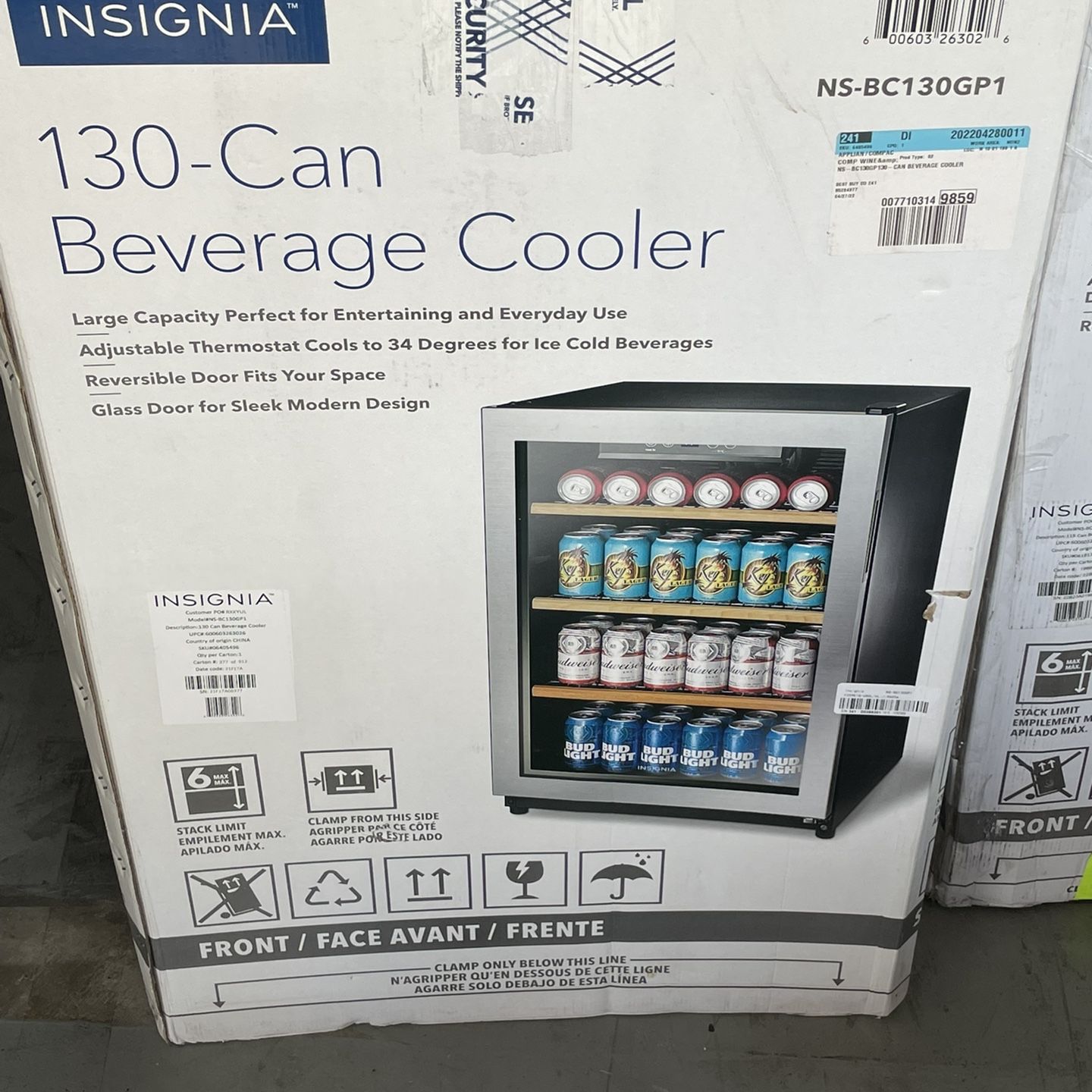 Insignia - 130-Can Beverage Cooler