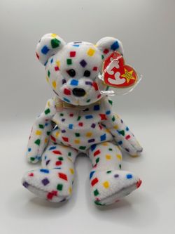 Rare Retired TY Beanie Baby Ty 2K Teddy Bear New With Tag Errors 1999/2000