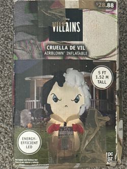 Disney Villains Cruella De Vil 5ft Airblown Inflatable
