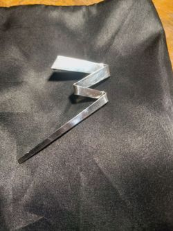 St.Silver Vintage ZigZag Brooch-11.60 Grams