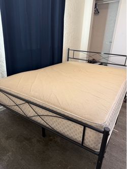 Queen sized bed frame not the mattress.
