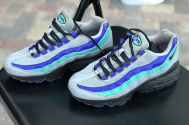 Nike Air Max 95 GS “Aqua” Wolf Grey Indigo Burst Hyper Jade Sneakers Size 5.5