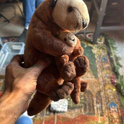 Otter Mama And Baby Stuffed Animal 