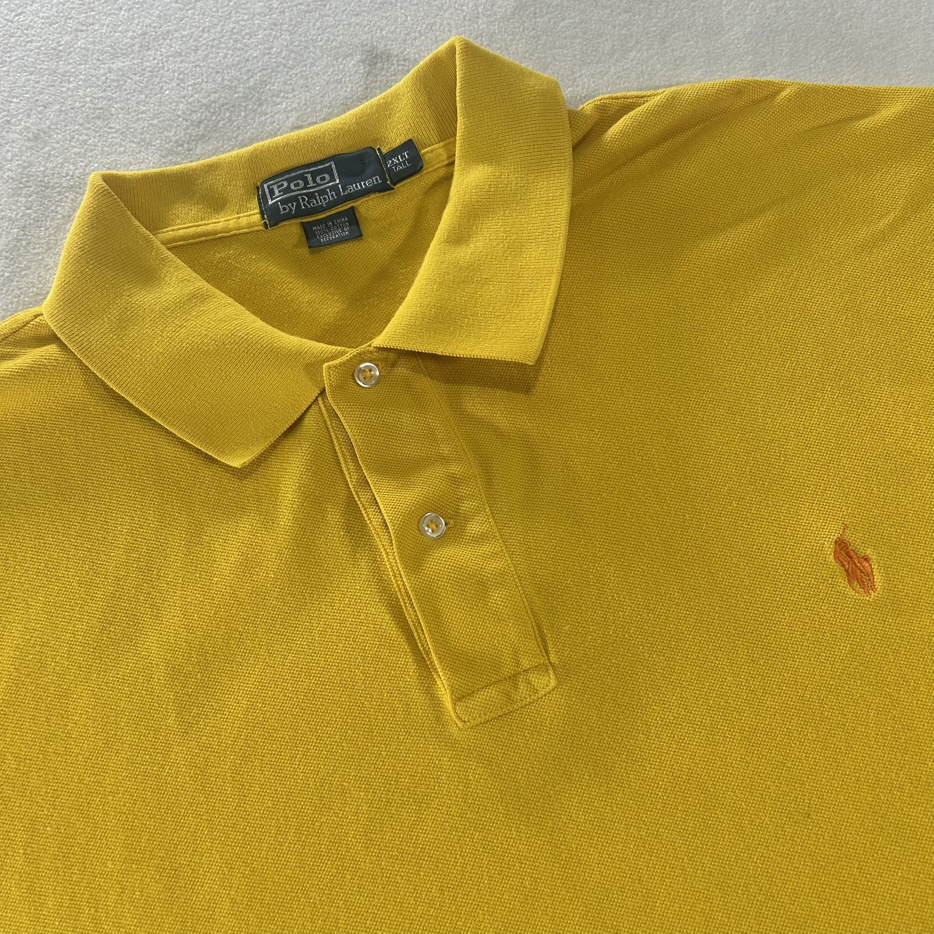 Polo Ralph Lauren Men’s 2XLT Yellow Short Sleeve Golf Polo Shirt