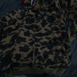 Nice Green And Yellow Bape Hoodie 