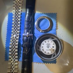Rolex Watch Parts - Dial, Jubilee Bracelet, Leather Strap, Sapphire Exhibition Case Back