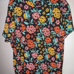 LuLaRoe Ruth Mock Neck Floral Top - Size 2X