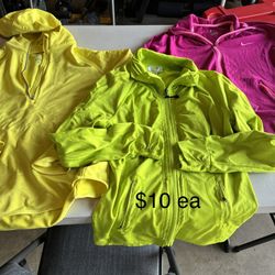 Workout Zip Ups $10 Each