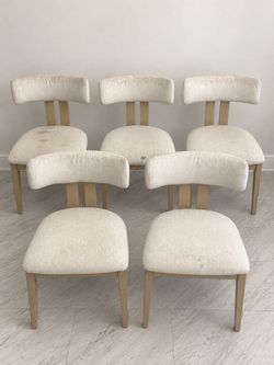 Set of 5 Upholstered Dining Chairs