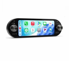 Single Din Car Radio Stereo Volume Knob, Wireless Apple CarPlay Android Auto, 6.86” Touch Screen Head Units, Backup Camera