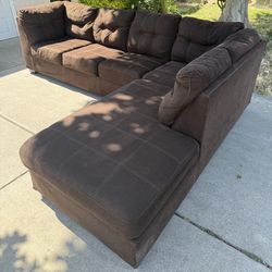 Brown Sectional Couch 