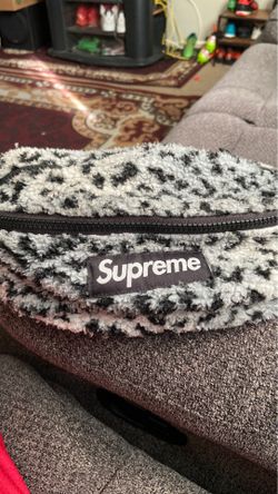 Supreme Leopard Fleece Waist Bag