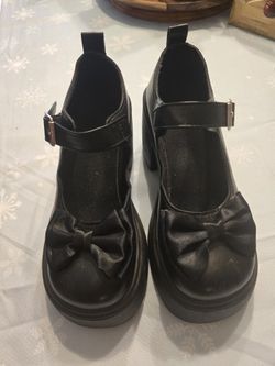 Womens Platform Maryjanes With bow