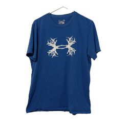 Under Armour Men Shirt Blue Large Sports Breathable Soft Short Sleeve Crew Neck