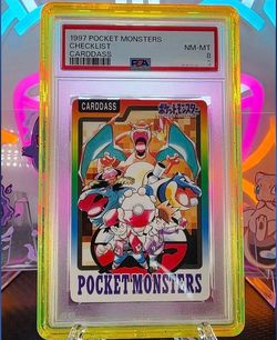 1997 Pocket Monsters(Pokemon) Checklist Carddass PSA 8