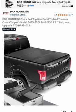 Truck Bed Top Hard Solid Tri-Fold Tonneau Cover Compatible with 2015-2024 Ford F150 5.5 ft Bed, New Upgrade, TTC-HARD-015