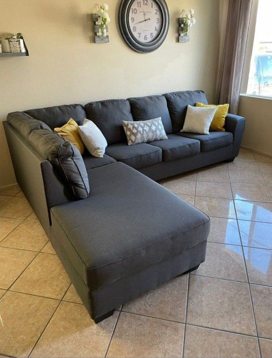 Beautiful Dark Grey Sectional Couch From Ashley Furniture