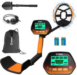 Metal Detector for Adults & Kids, GoGonova Kids Metal Detector, Waterproof Metal Detectors with High Accuracy Lightweight 8" Search Coil, All Metal & 