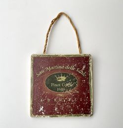 Ceramic Wall Plaques Decor Artwork Old Fashioned San Martini Delle Scale Pinot Grigo Abruzzi 1989