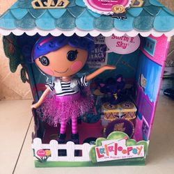 Lalaloopsy Doll - Storm E. Sky with Pet Cool Cat 13" Rocker Musician Purple D...