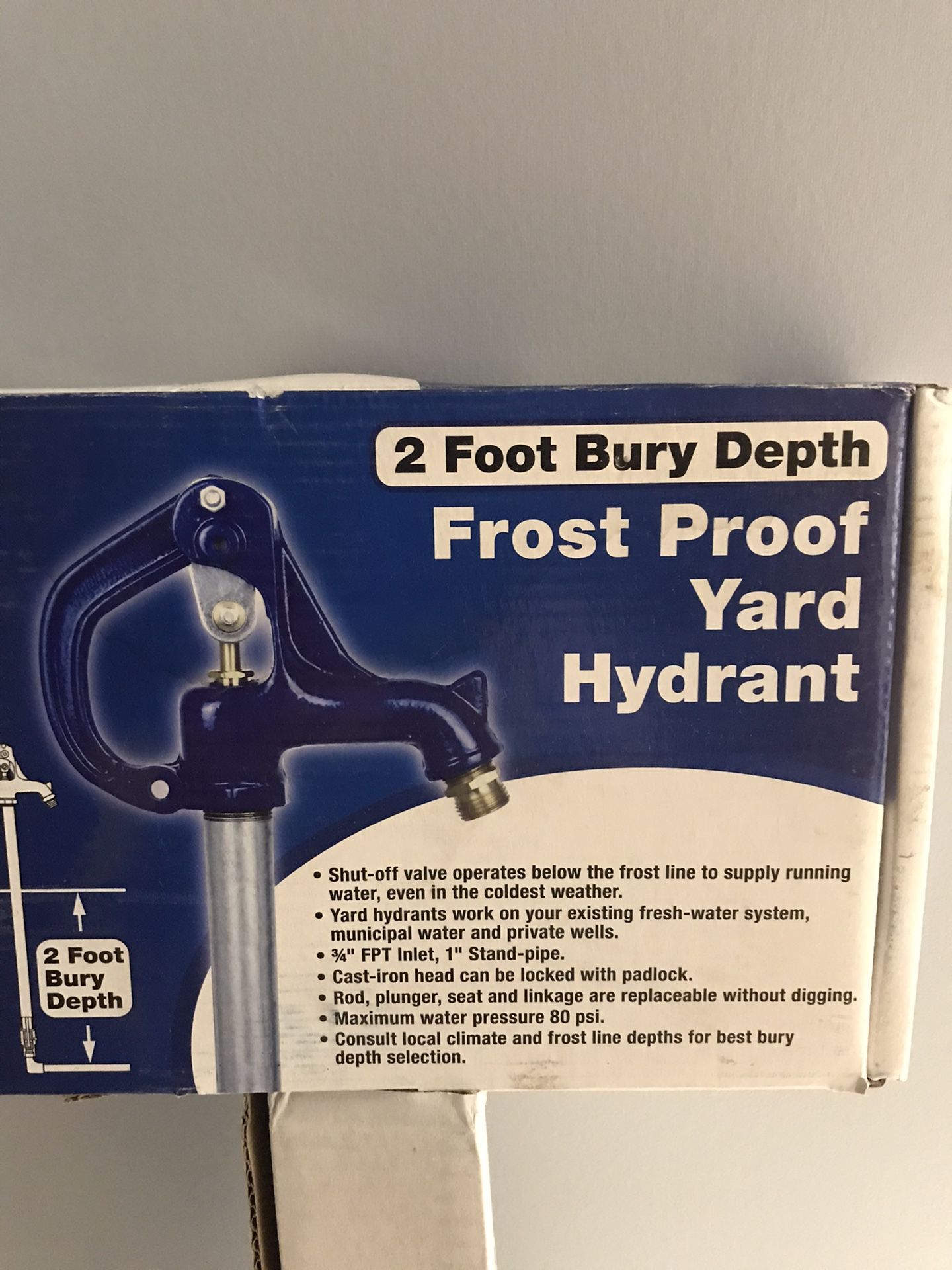 Frost Proof Yard Hydrant Still in the Box You Must Pickup