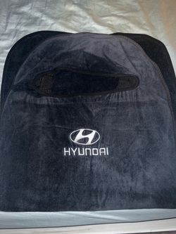 Hyundai Embroidered Black Towel Car Seat Cover