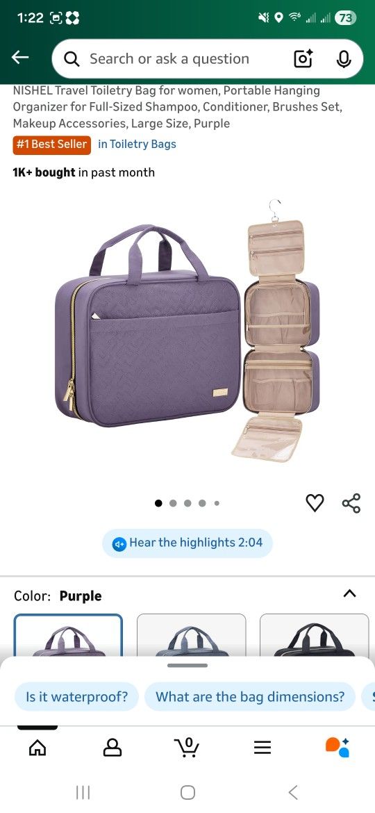 Travel Toiletries Bag