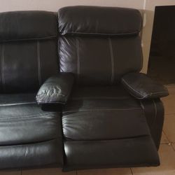 2 Reclining Leather  Sofas 