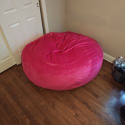 Big Pink Foam Bean Bag