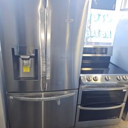 shop without using credit  Refrigerator New & Stove Electric Double Oven 