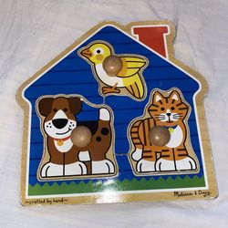 Melissa and Doug fresh start jumbo knob puzzle house pets 