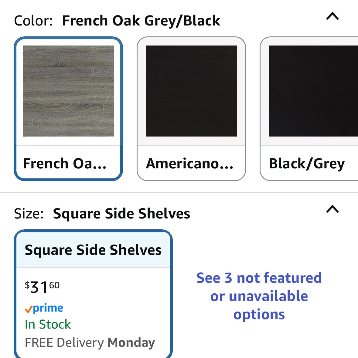 Efficient Home Laptop Notebook Computer Desk with Square Shelves, French Oak Grey/Black