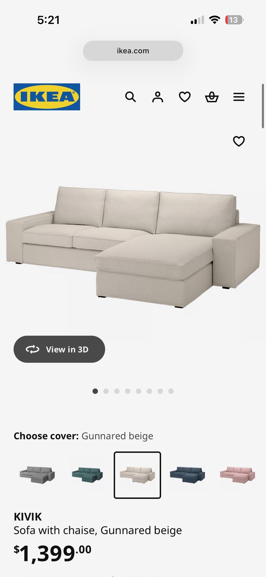 IKEA Kivik Sectional Couch